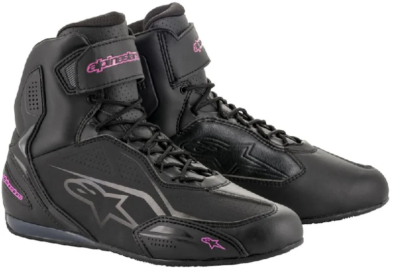 Celebrity Style Alpinestars Women’s Stella Faster-3 Black and Fuchsia Riding Shoes