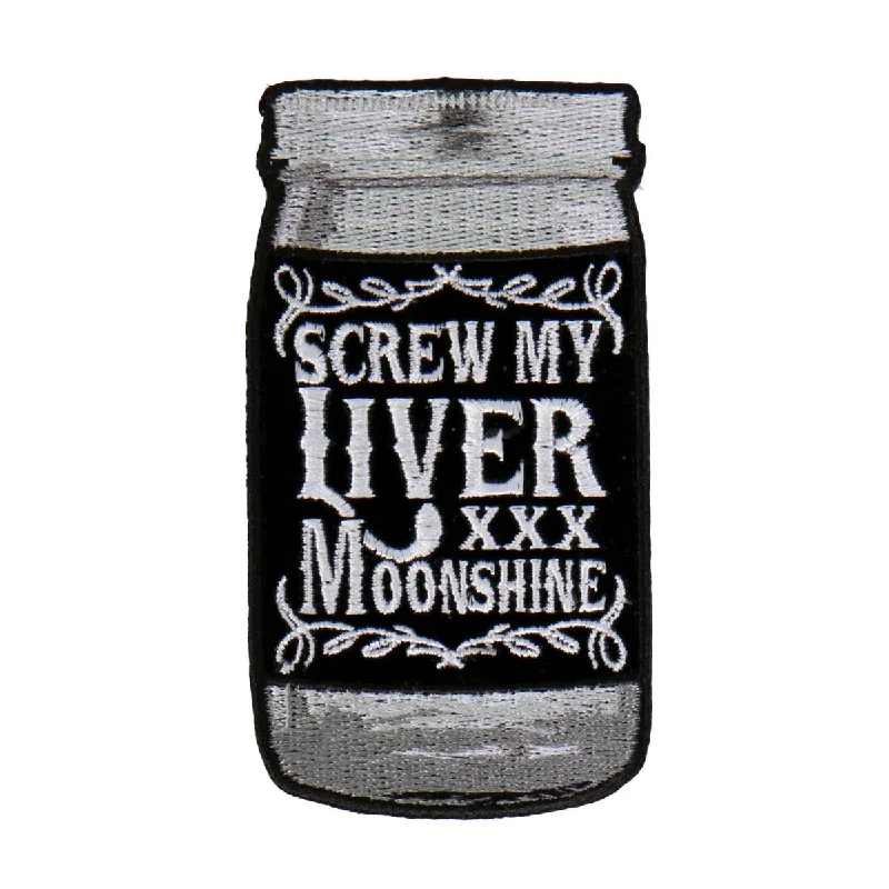 Effortless Dressing Hot Leathers PPA8650 Screw My Liver Embroidered 2"X4" Patch