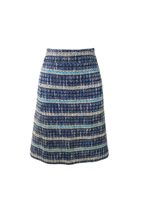 Casual Fit Wear Tory Burch Tweed Skirt Blue 6