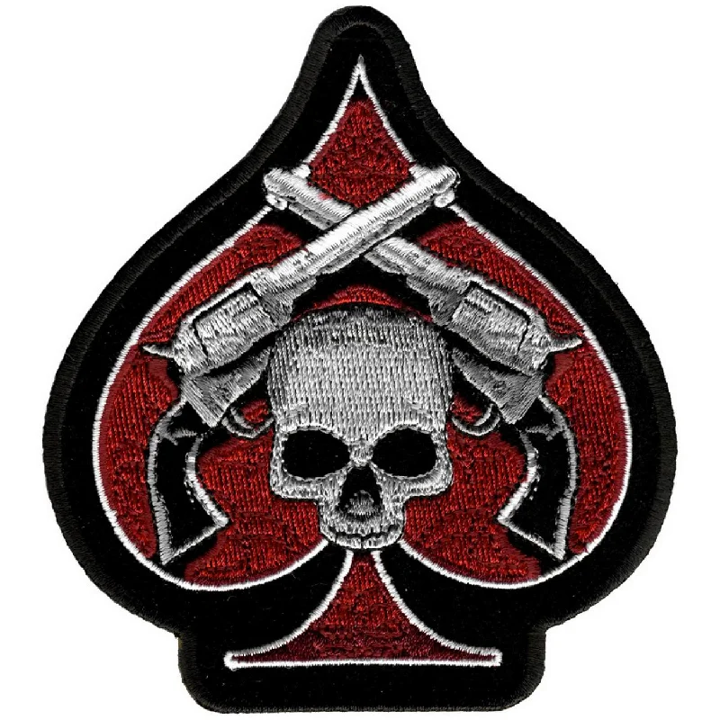 Daily Comfort Hot Leathers PPA1870  Skulls and Pistols Patch 4"x 4"