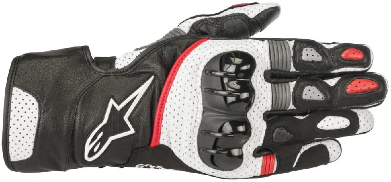 Exquisite Fabrics Alpinestars Men’s SP-2 v2 Black, White and Red Gloves