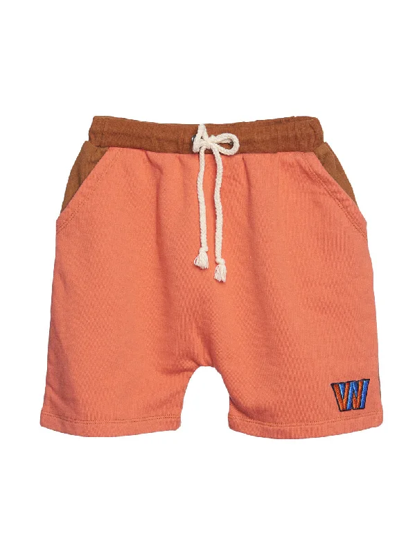Spring Fashion Copper Color Block Shorts