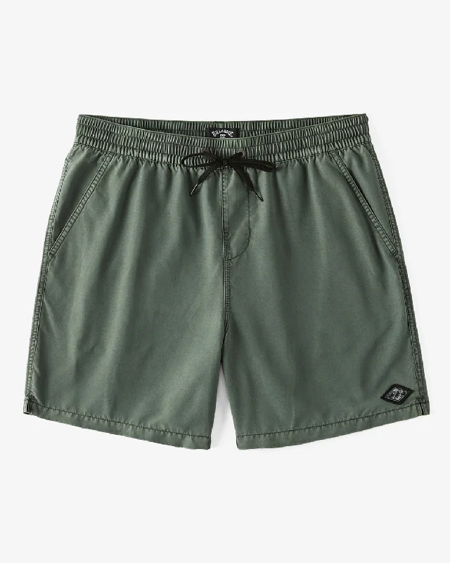 Soft Fabrics All Day Overdyed Layback 17" Elastic Waist Shorts