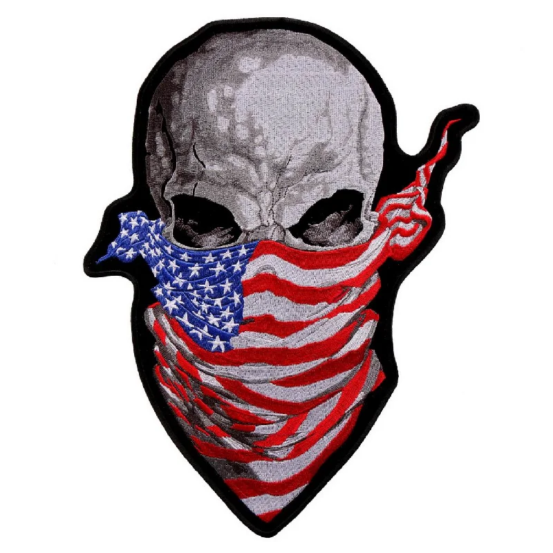 Layered Style Hot Leathers PPA9589 America Rising Skull 9"x 12" Patch