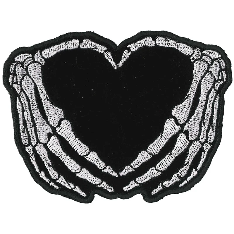 Dynamic Fashion Hot Leathers PPQ1410 Skeleton Heart 3.5" Patch