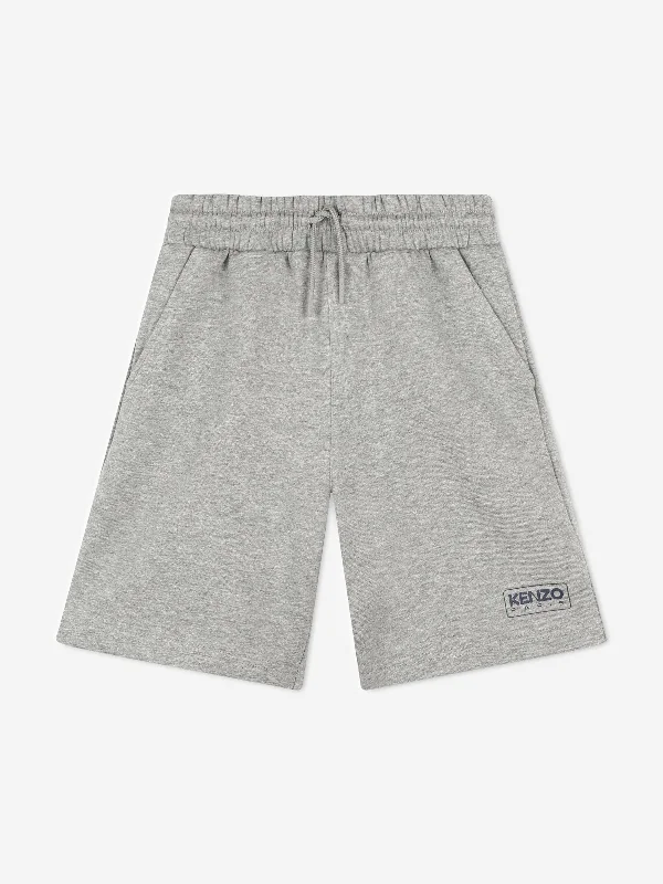 Casual Elegance KENZO Boys Logo Bermuda Shorts in Grey