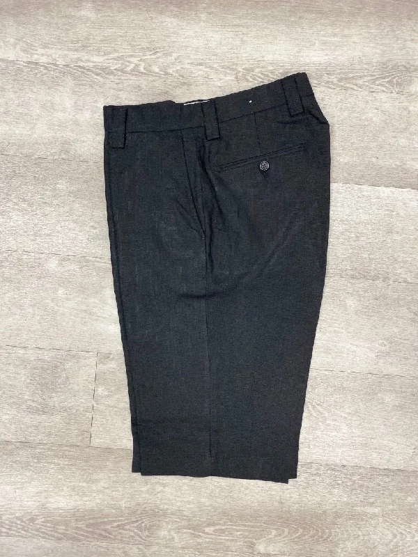 Luxury And Elegant Inserch Linen Shorts P2110-01 Black
