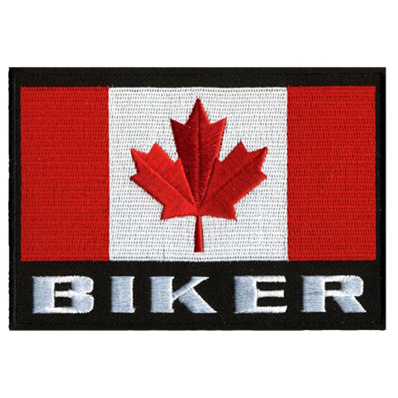 Smart Comfort Wear Hot Leathers PPF5006 Canadian Biker Flag 5" x 4" Patch