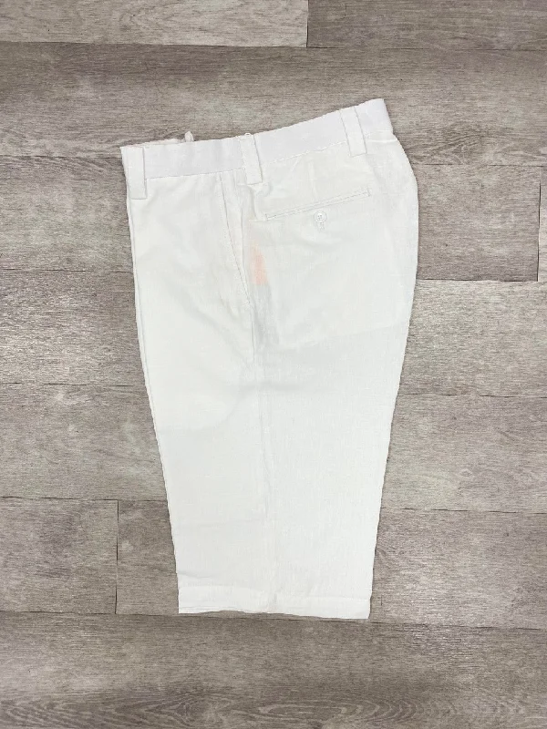 Elegant Temperament Inserch Linen Shorts P2110-02 White