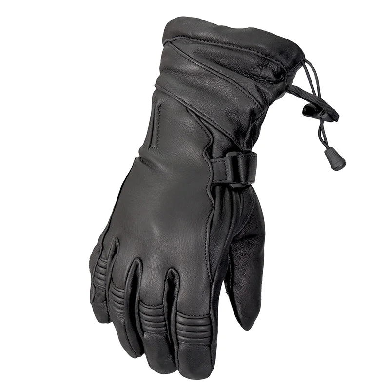 Unique Prints Hot Leathers GVD1015 Black Deerskin Leather Gauntlet Gloves