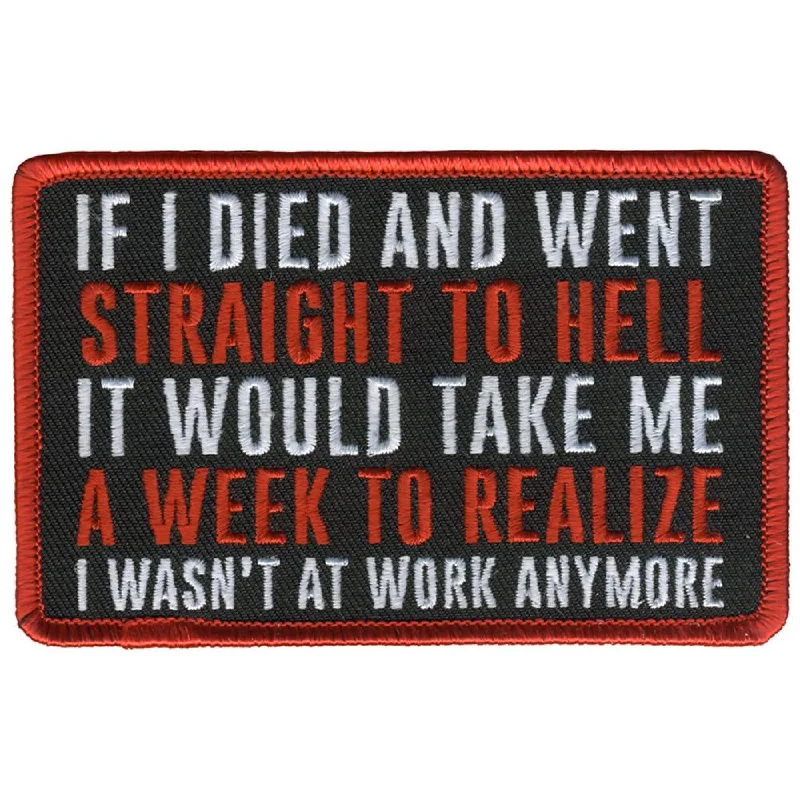 Nightclub Style Hot Leathers PPL9798 Week To Realize 4"x 3" Patch