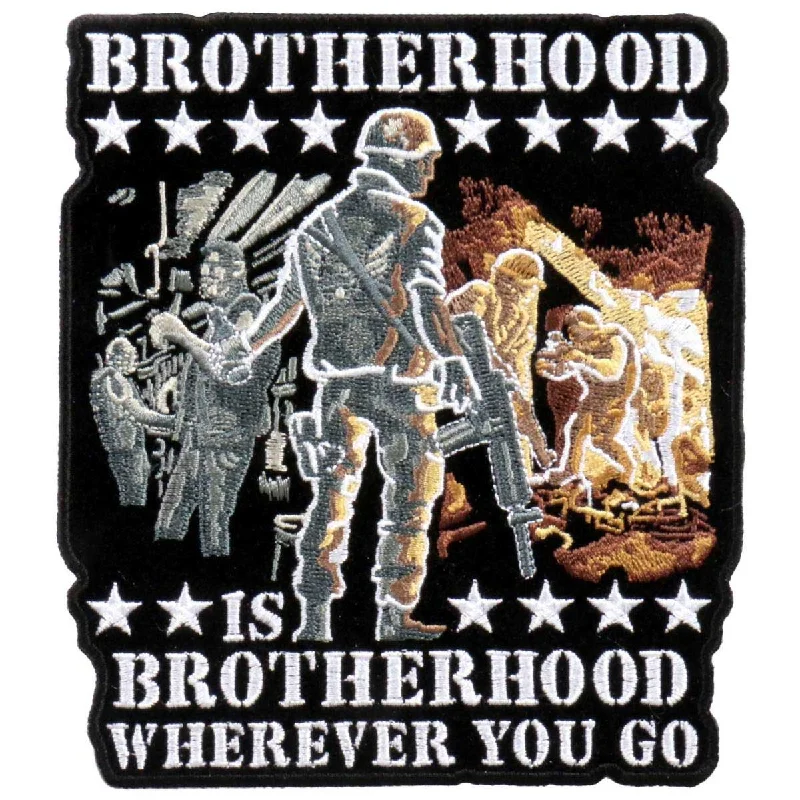Elegant Outline Hot Leathers PPA5704 Brotherhood Wherever You Go Patch 5" x 6"