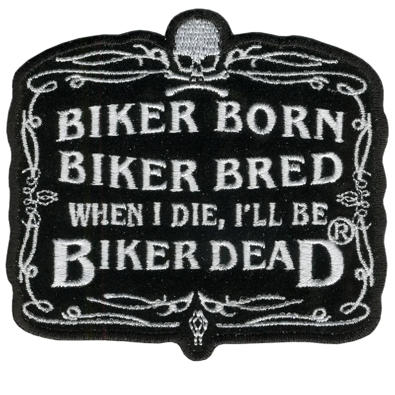 French Style Hot Leathers PPA2072  Biker Born 4" x 3" Patch