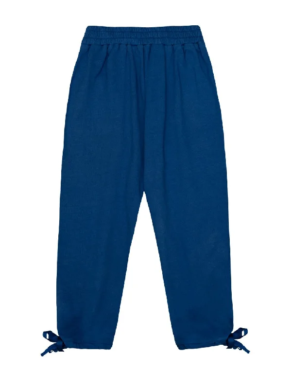 Chic Outfits Blue French Terry Trousers