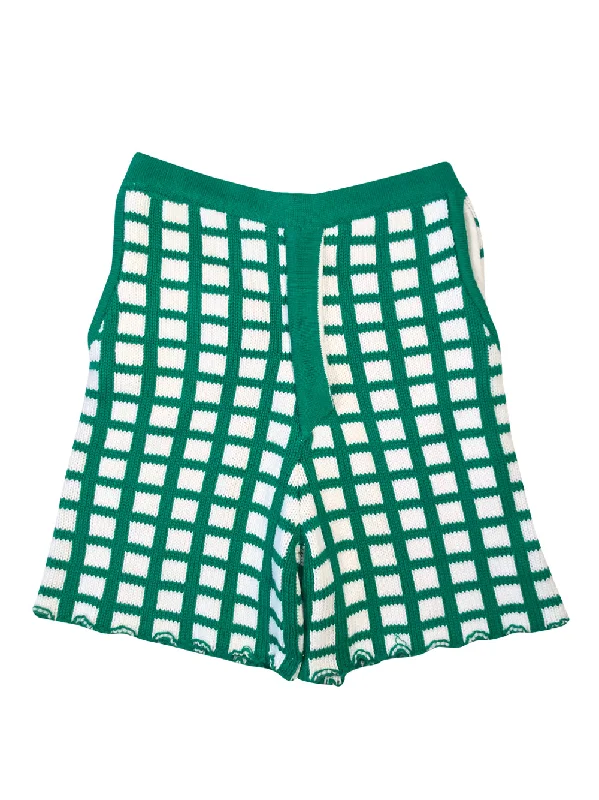 Practical Style Green and White Shorts