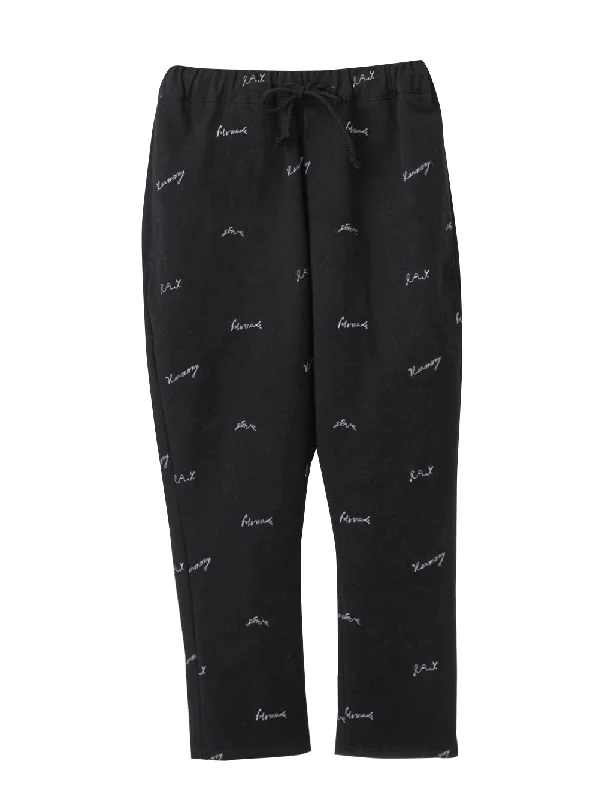Celebrity Style Black Embroidery Jodhpurs Pants