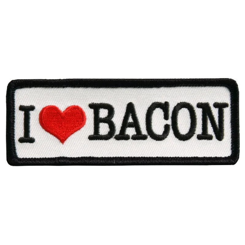 Comfortable Jeans Hot Leathers PPL9381 I Love Bacon 4" x 2" Patch