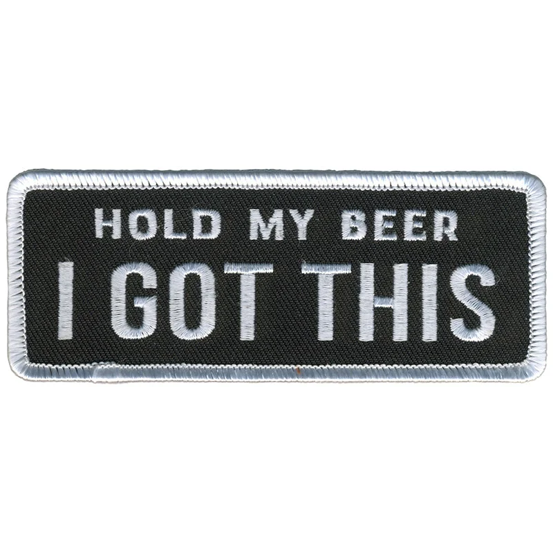 Easy Chic Hot Leathers PPL9783 Hold My Beer 4"x 2" Patch