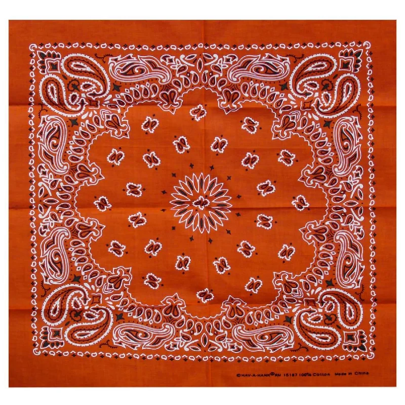 Comfortable down Hot Leathers BAP1010 Classic Orange Paisley Bandana