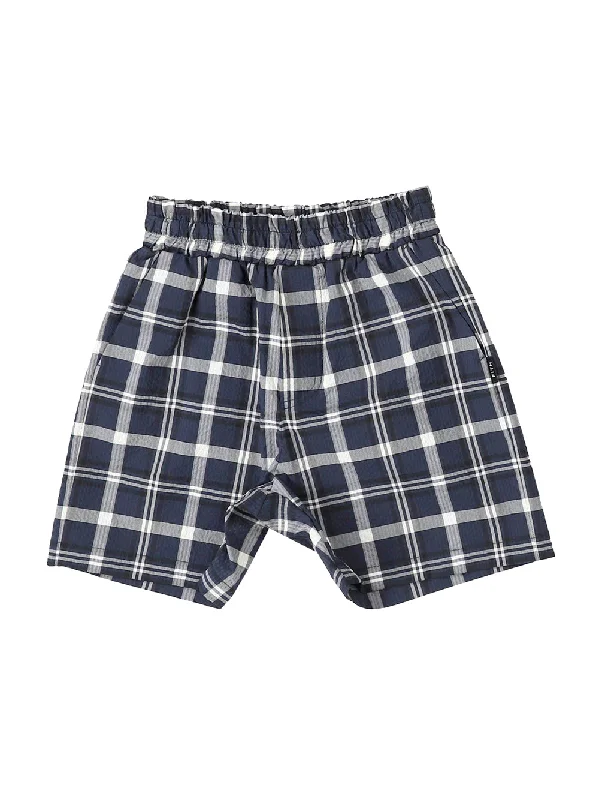 Relaxed Tops Coolmax Navy Checked Shorts