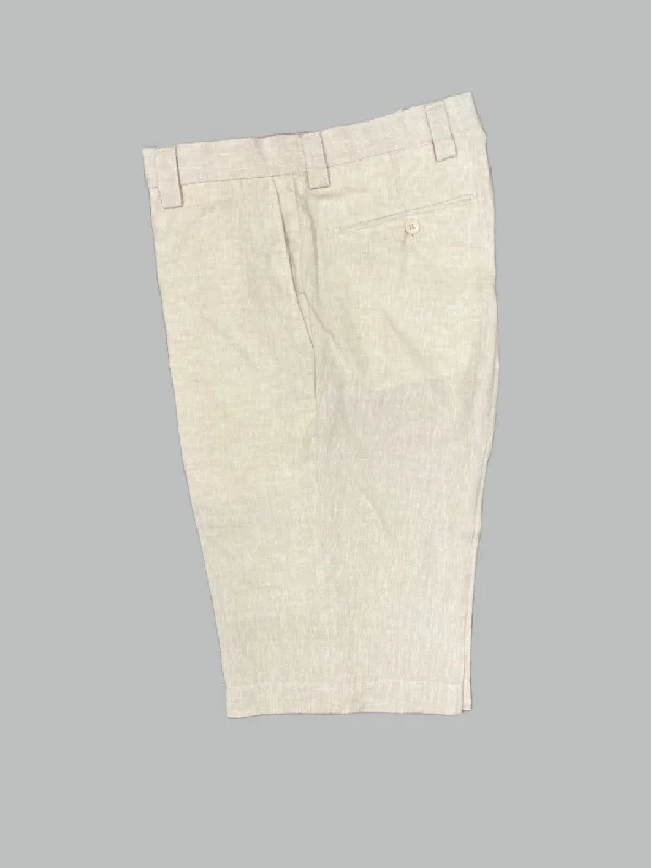 British Fashion Inserch Linen Shorts P21116-06 Oatmeal