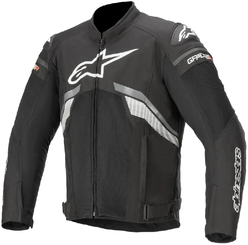 Slightly Flared Design Alpinestars Men’s T-GP Plus R v3 Airflow Black, Grey and White Textile Jacket
