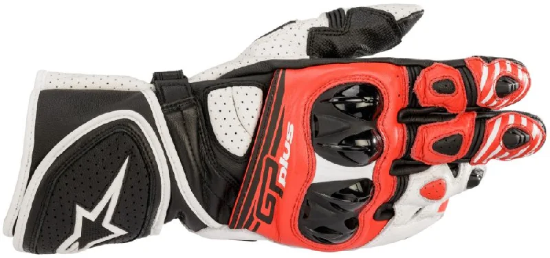 European And American Style Alpinestars Men’s GP Plus R v2 Black, White and Red Gloves