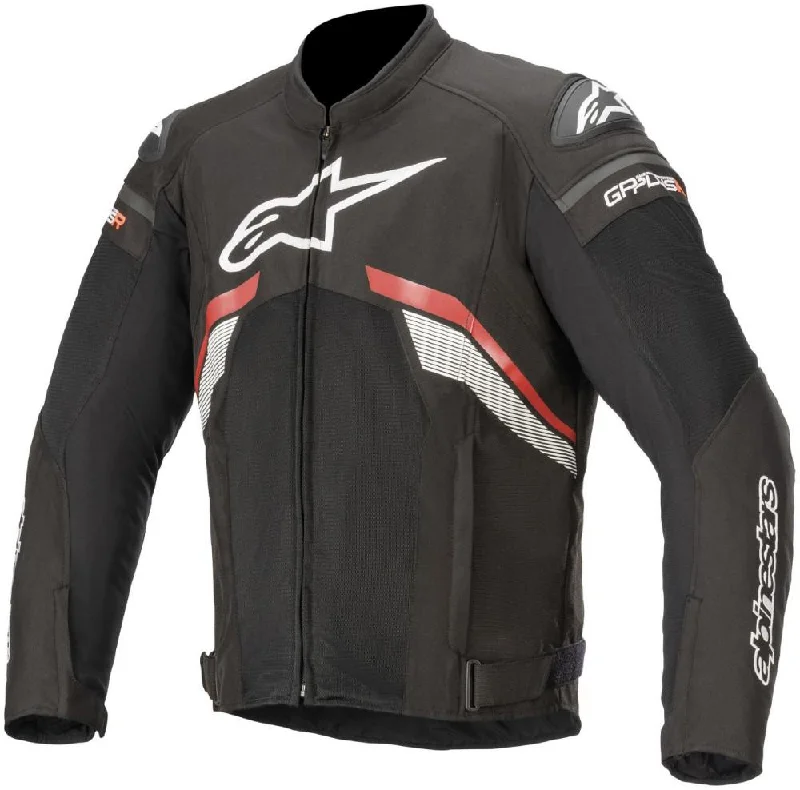 Classic Alpinestars Men’s T-GP Plus R v3 Airflow Black and Fluorescent Red Textile Jacket