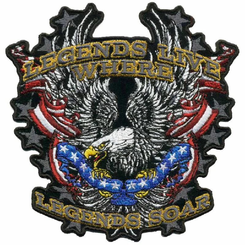 Warm Wear Hot Leathers PPA5657 Legends Soar Patriotic Eagle 11" x 11" Patch