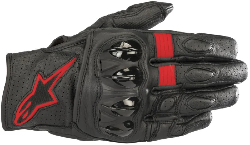 Unique Design Alpinestars Men’s Celer V2 Black and Fluorescent Red Gloves
