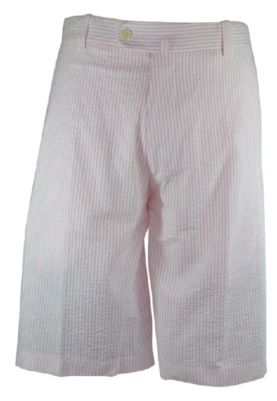 Elegant Wear Monterey Cotton Seersucker Shorts - Pink