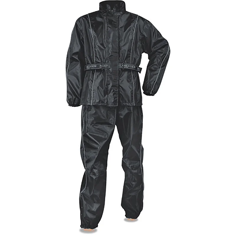 Weekend Wear NexGen SH2215L Women's Lightweight Oxford Nylon Black Water Resistant Rain Suit