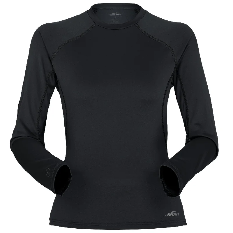 European And American Style Power Dry Silk Weight Long Sleeve Crew Women