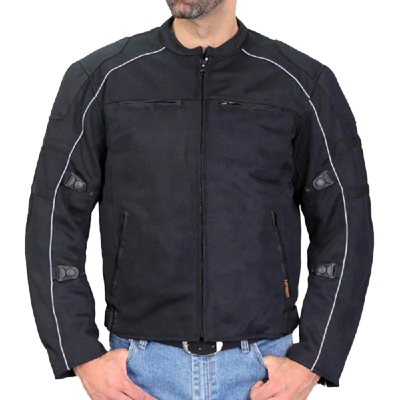 Exquisite Design Hot Leathers JKM1024 Men’s Black All Weather Armored Nylon Jacket with Concealed Carry Pocket Exquisite Design Hot Leathers JKM1024 Men’s Black All Weather Armored Nylon Jacket with Concealed Carry Pocket