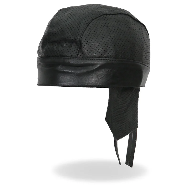 Romantic Data Hot Leathers HWL1010 Black Perforated Leather Headwrap