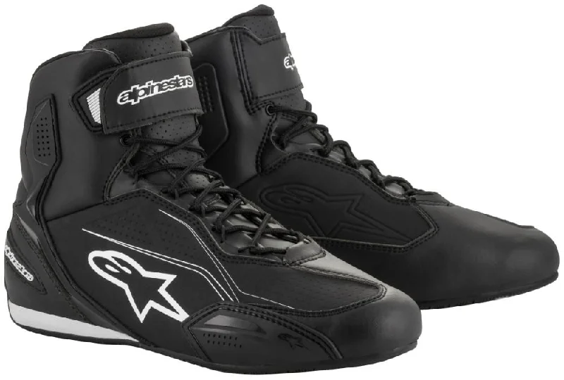 French Retro Alpinestars Men’s Faster-3 Black Riding Shoes