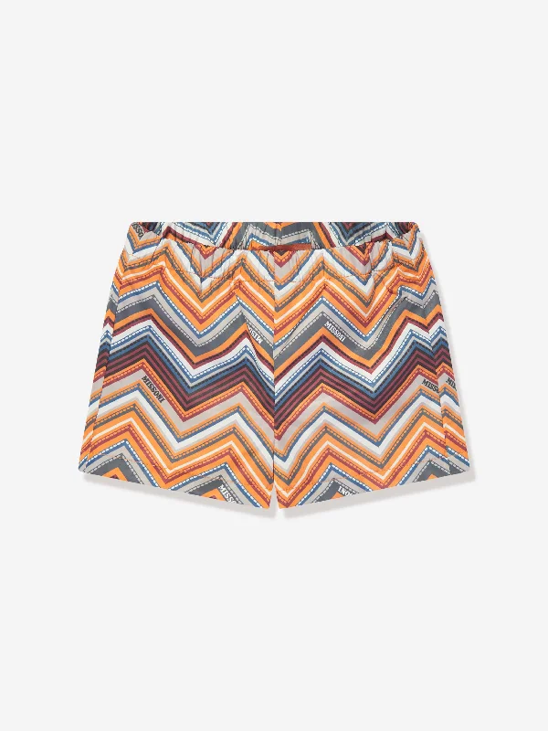 Fashion Classic Missoni Baby Boys Zigzag Swim Shorts in Multicolour