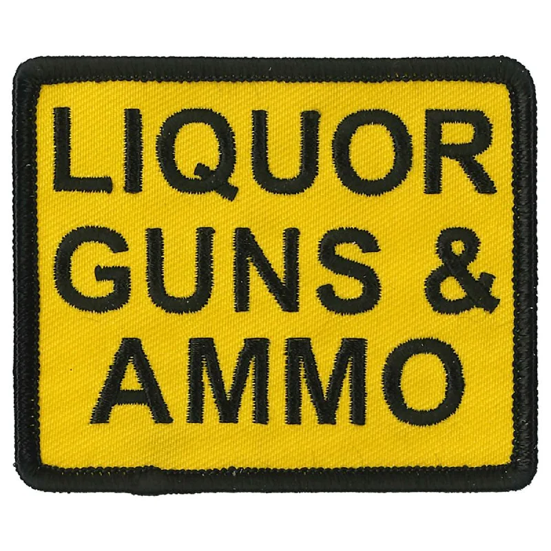 Casual Fit Hot Leathers PPL9829 Liquor Guns Ammo 3"x 3" Patch