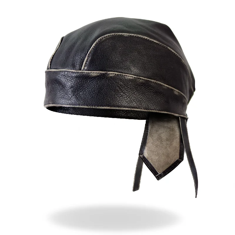 Personal Design Hot Leathers HWL1009 Grey Rub-Off Seam Leather Headwrap