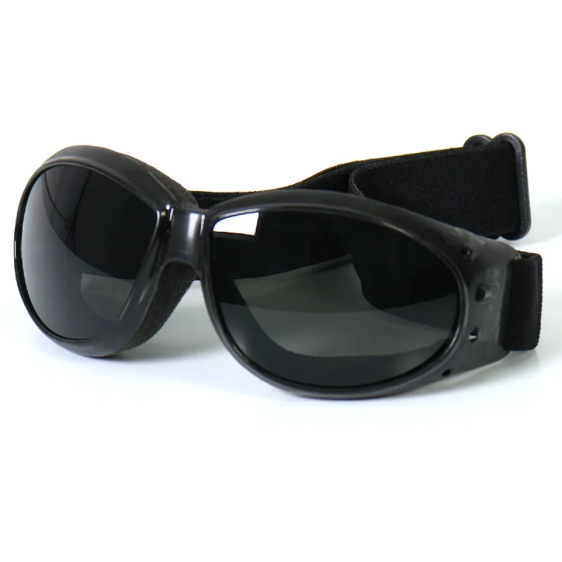 Cozy Lifestyle Hot Leathers SGG1004 Eliminator Style Motorcycle Riding Goggles with Smoke Lenses