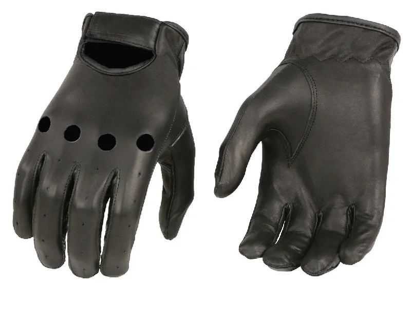 Chic Outfits M Boss Motorcycle Apparel BOS37534 Men's Black Unlined Leather Classic Style Driving Gloves