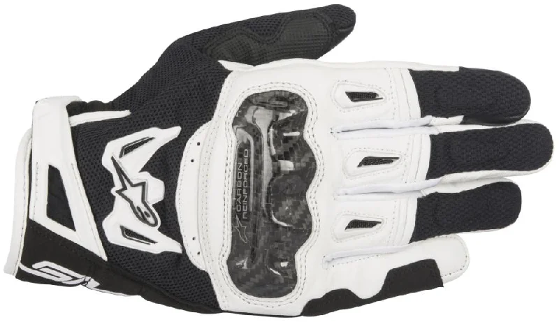 Simple And Comfortable Alpinestars Men’s SMX-2 Air Carbon v2 Black and White Gloves
