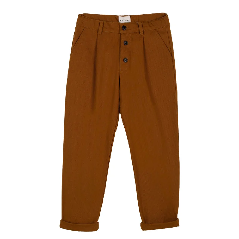 Relaxed And Casual Loneta Brown Canvas Pants