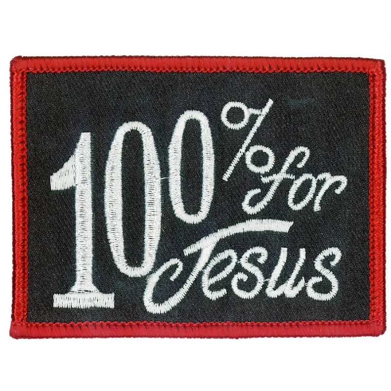 Light Comfort Hot Leathers PPL9078 100% For Jesus 3" x 2" Patch