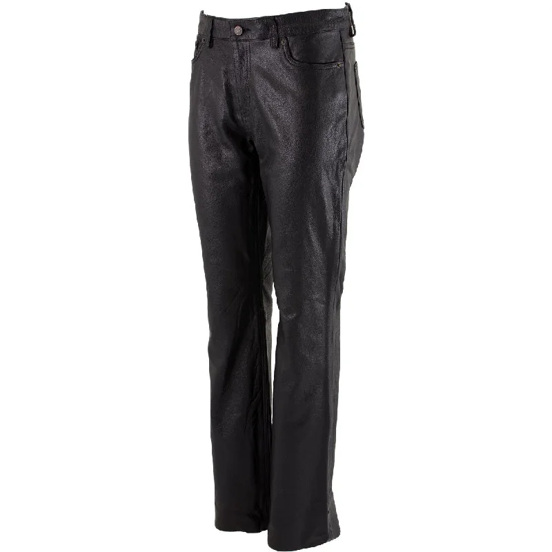 Modern Comfort Wear Xelement XS679 Women's 'Nubile' Classic Black Buffalo Leather Motorcycle Rider/Fashion Pants