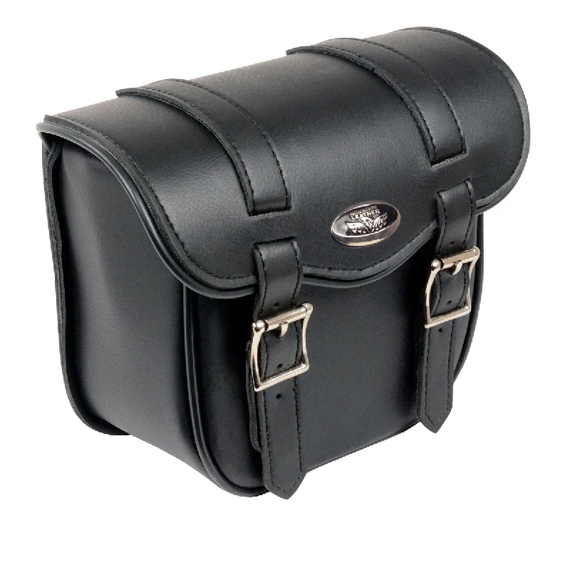 Floral Prints Milwaukee Leather SH545 Small Black PVC Motorcycle Sissy Bar Bag