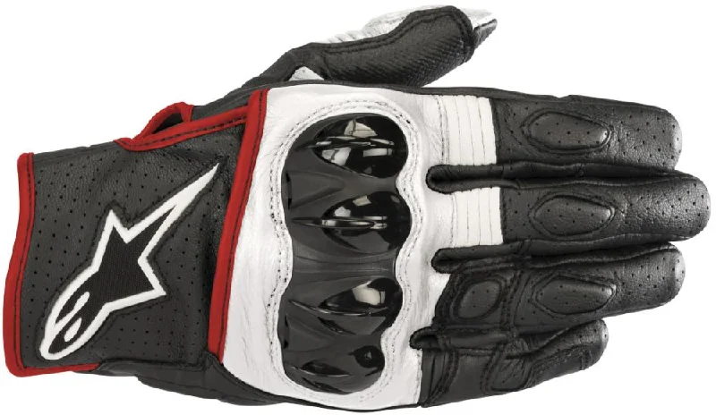 Comfortable Wear Alpinestars Men’s Celer V2 Black, White and Fluorescent Red Gloves