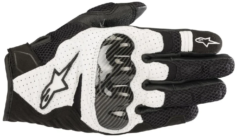 Light Fit Alpinestars Men’s SMX-1 Air v2 Black and White Gloves