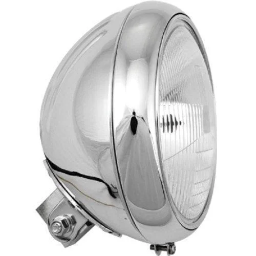 Weekend Comfort Wear HardDrive 7 in. Grooved Chrome Headlight Assembly 12V 60/55w H4 for H-D 1986-2004 FL models
