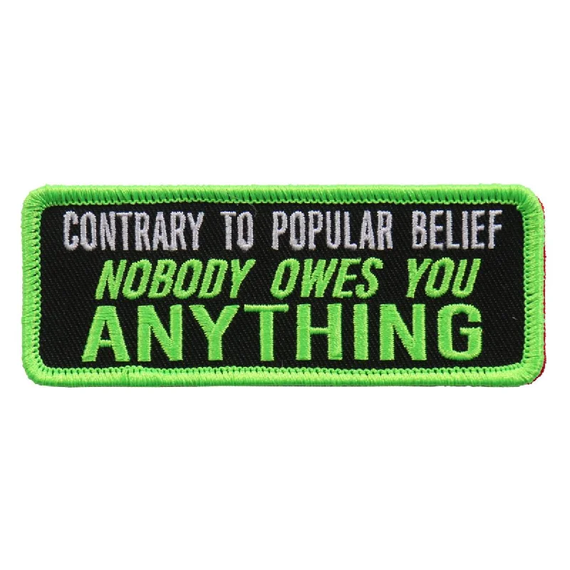 Exquisite Craftsmanship Hot Leathers PPL9612 Contrary To Popular Belief 4"x1" Patch